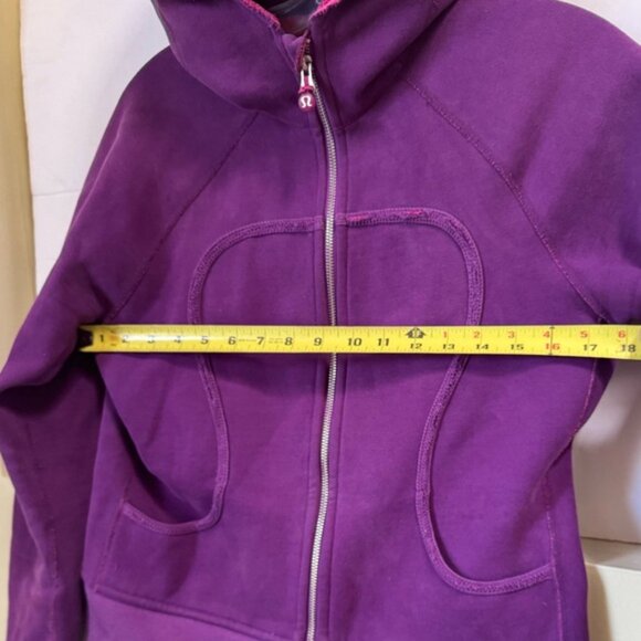Lululemon Scuba Raw Edge Hoodie Jacket Zip Cotton Cozy Fleece Pockets Ribbed 8 - Picture 15 of 16